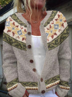 Melina | Vintage Isländsk Stickad Jacka