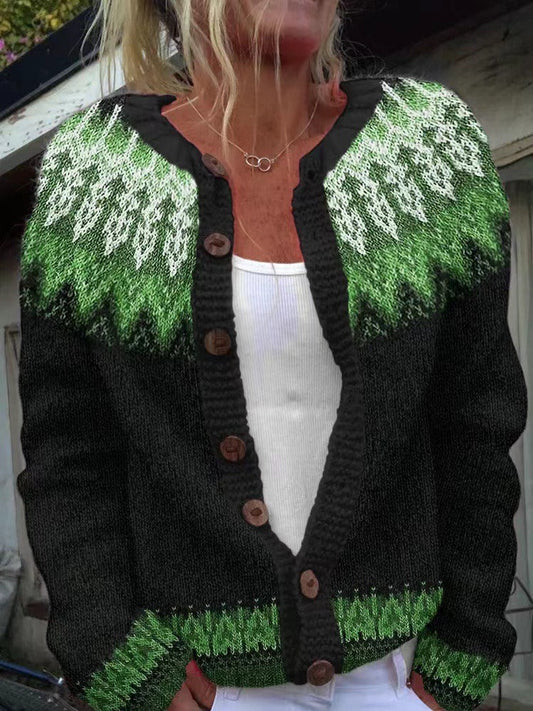 Lorena | Vintage Isländsk Stickad Kofta