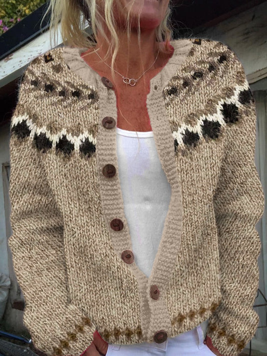 Leoni | Vintage Isländsk Stickad Tröja