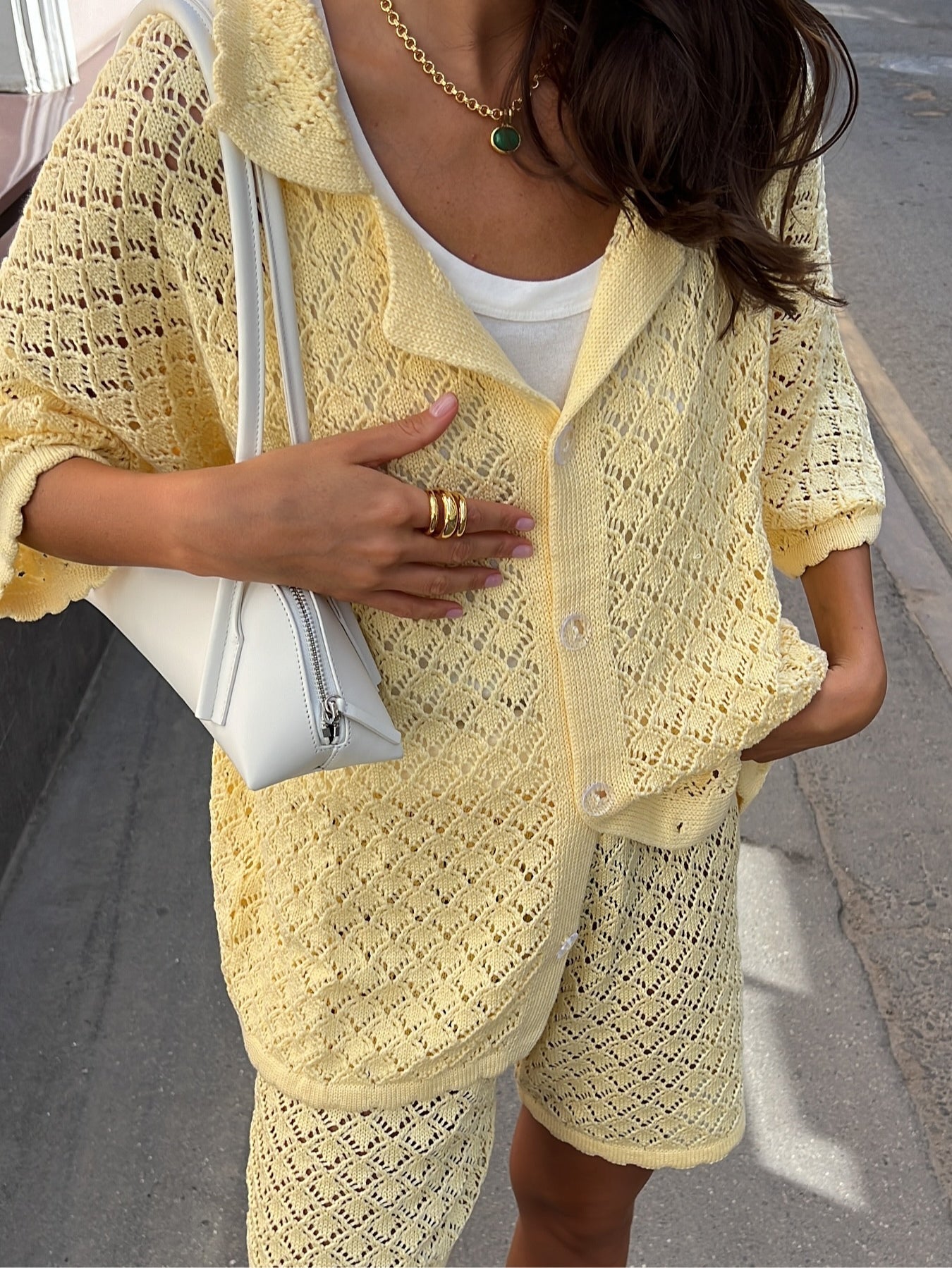 Set med Virkade Shorts