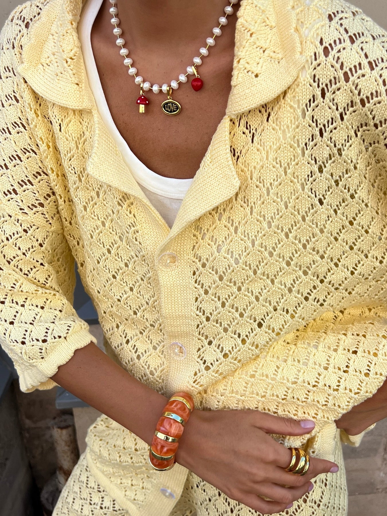 Set med Virkade Shorts