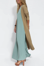 Cardigan Casual de Culoare Solidă