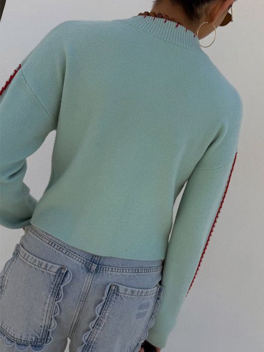 Kardigan Stickad med Roligt Bläckfiskmönster