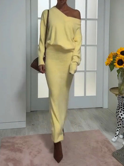 Set i två delar: Top och Kjol i Gult