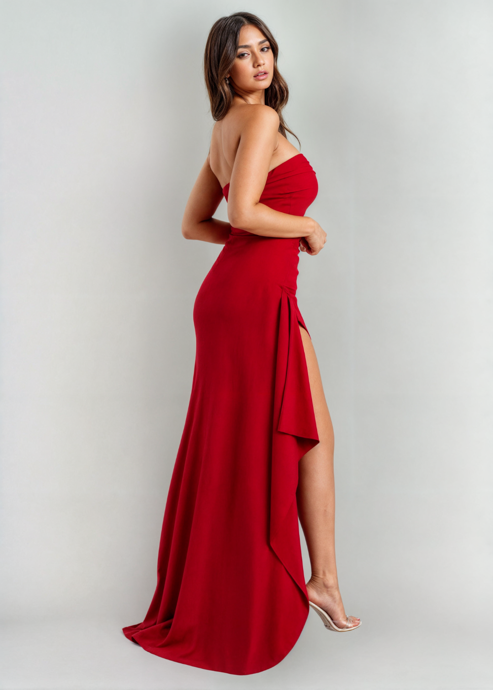 Zoey | Rochie cu Fendă Strălucitoare