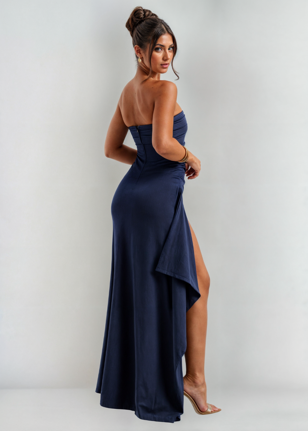 Zoey | Rochie cu Fendă Strălucitoare