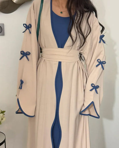 Elegant Set med Cardigan och Klänning i Två Delar