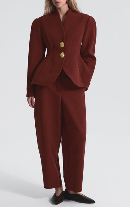 Set Jacka och Byxor Burgundy Chic