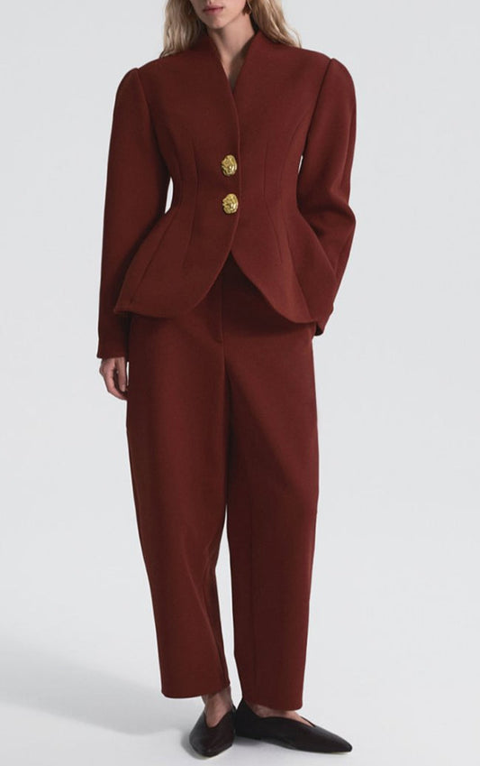 Set Jacka och Byxor Burgundy Chic