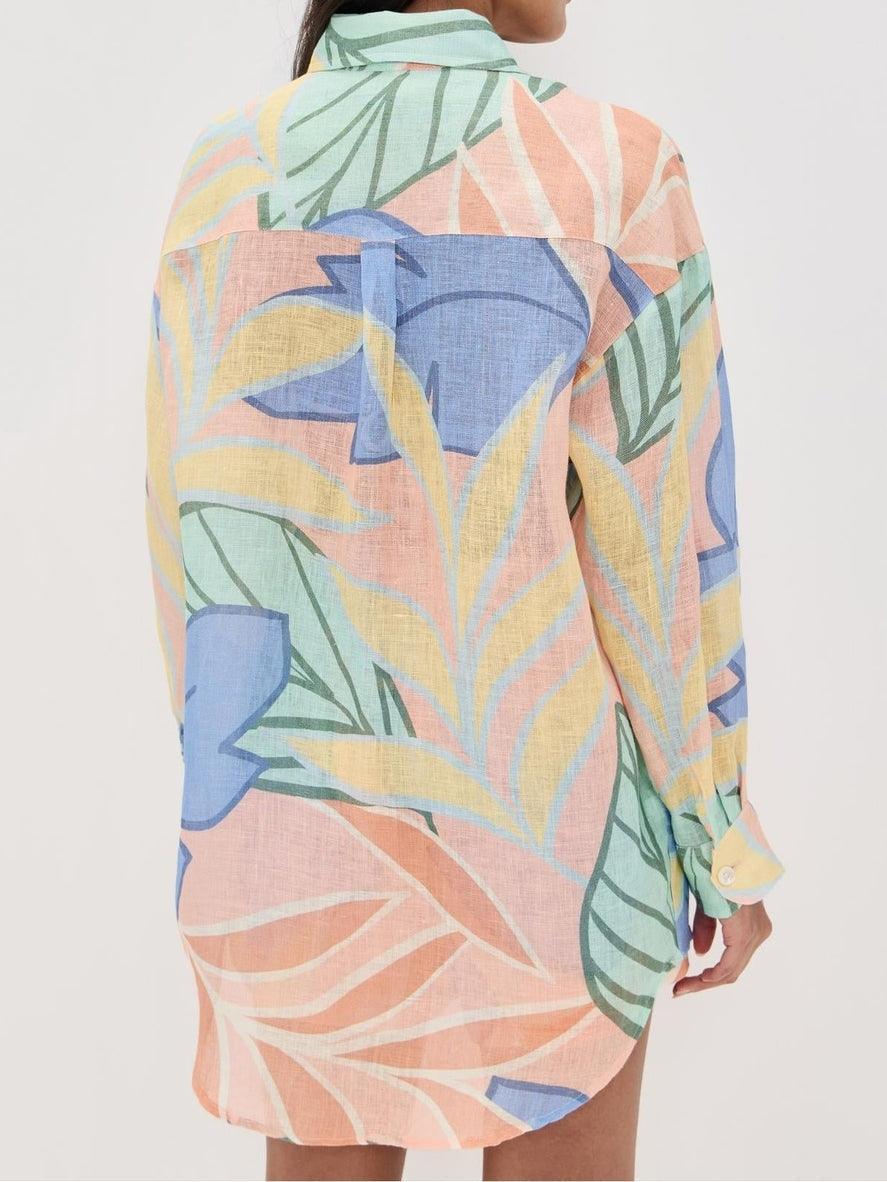 Set scurt cu imprimeu tropical Playa Boyfriend