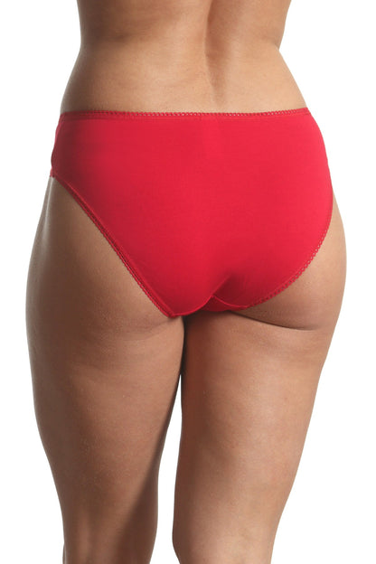 Set 3 klassiska trosor i bomull CAMI S0837 röd