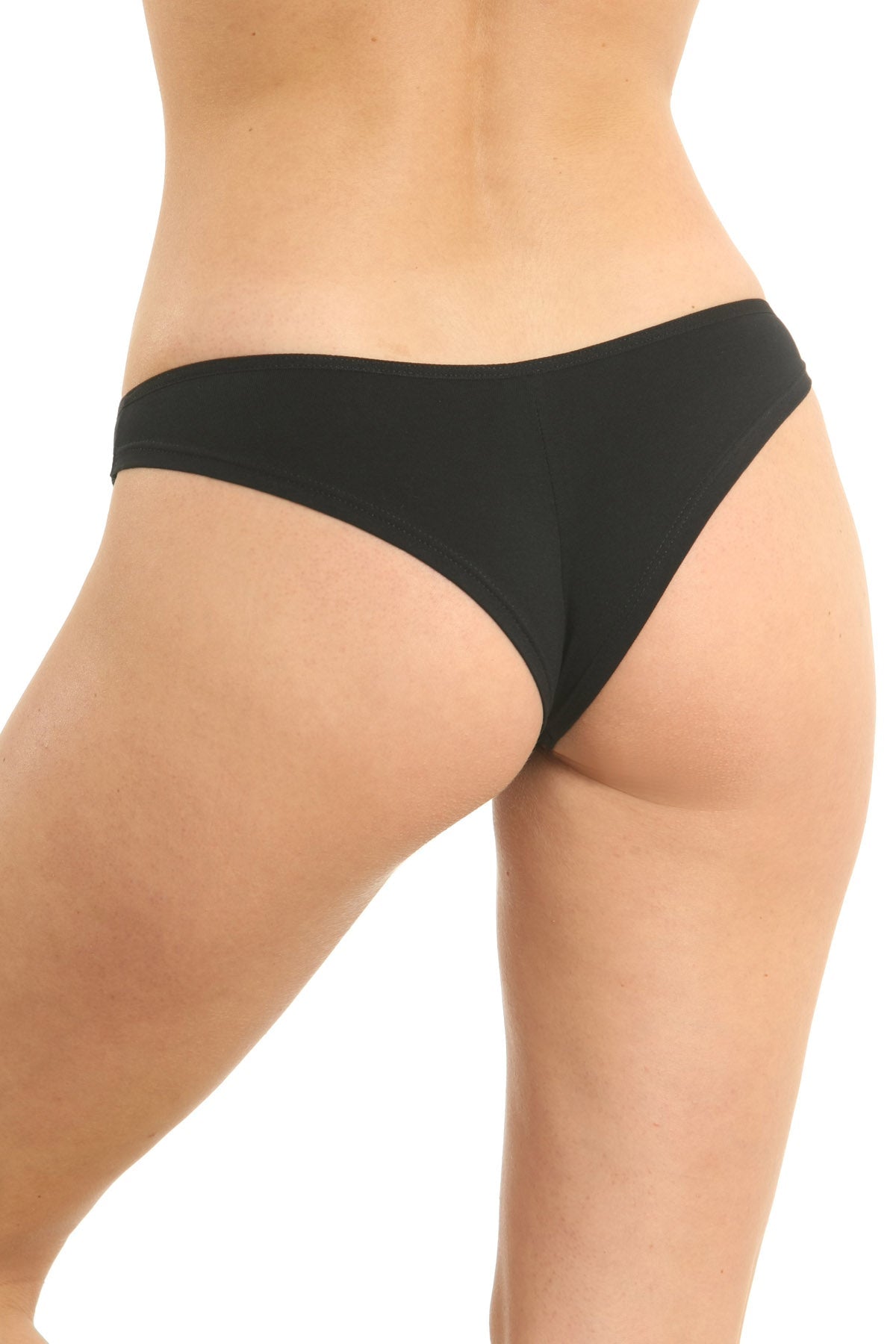 Braziliansk bomullsunderklädestring Cami S0891 svart