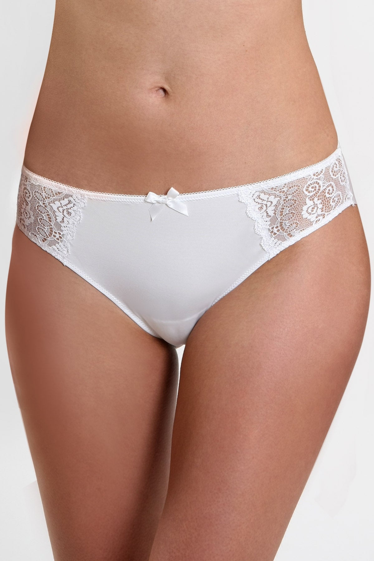 Chilot brazilian mikrofiber med spets CATRINA S1508 vit