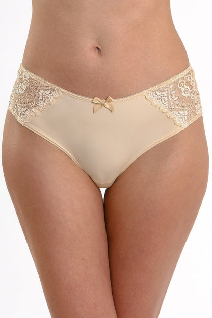 Chilot panty mikrofiber och spets CATRINA T0161 beige