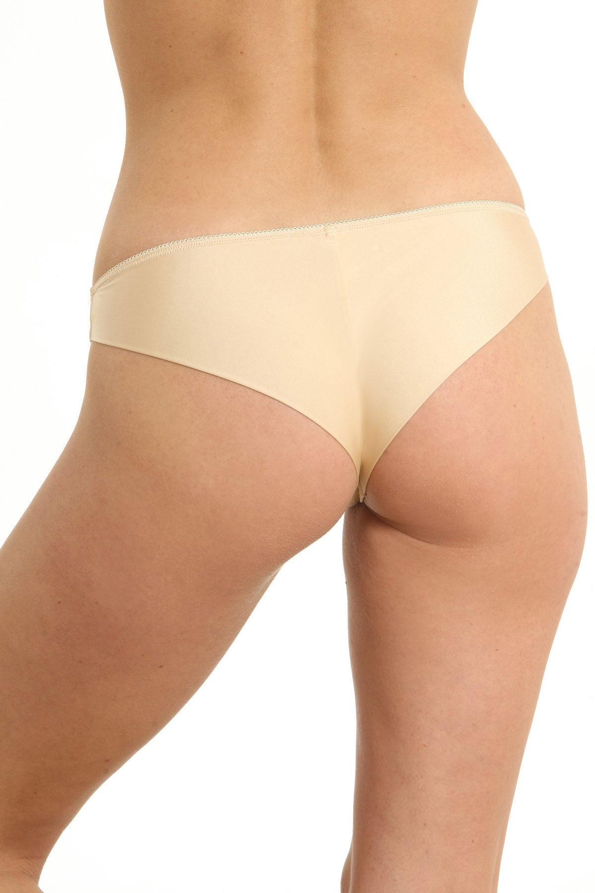 Braziliansk trosa i mikrofiber med spets CATRINA S1120NO beige