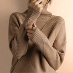 Marcelle | Pulover Gros cu Guler Rulat