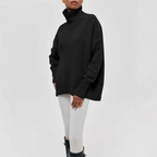 Amelia | Pulover elegant cu guler înalt din tricot