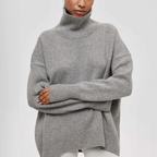 Amelia | Pulover elegant cu guler înalt din tricot