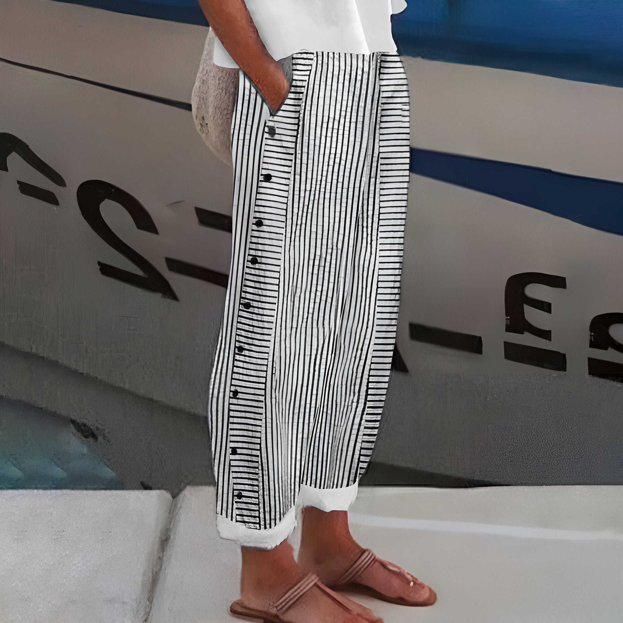 Daniela | Pantaloni ușori din in