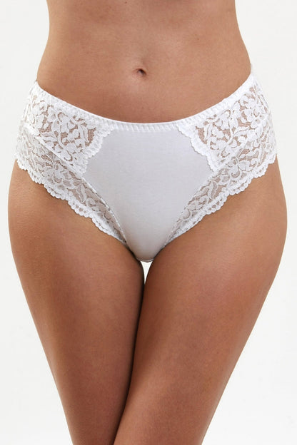 Klassisk trosa i bomull och spets FIONA S1507