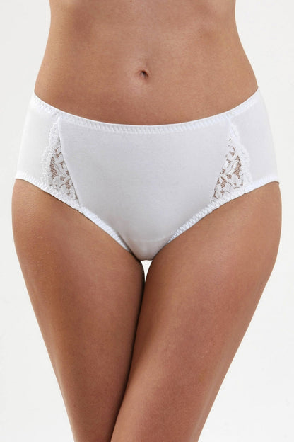 Klassisk trosa i bomull och spets FIONA S1506