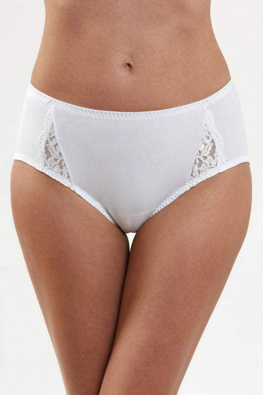 Klassisk trosa i bomull och spets FIONA S1506