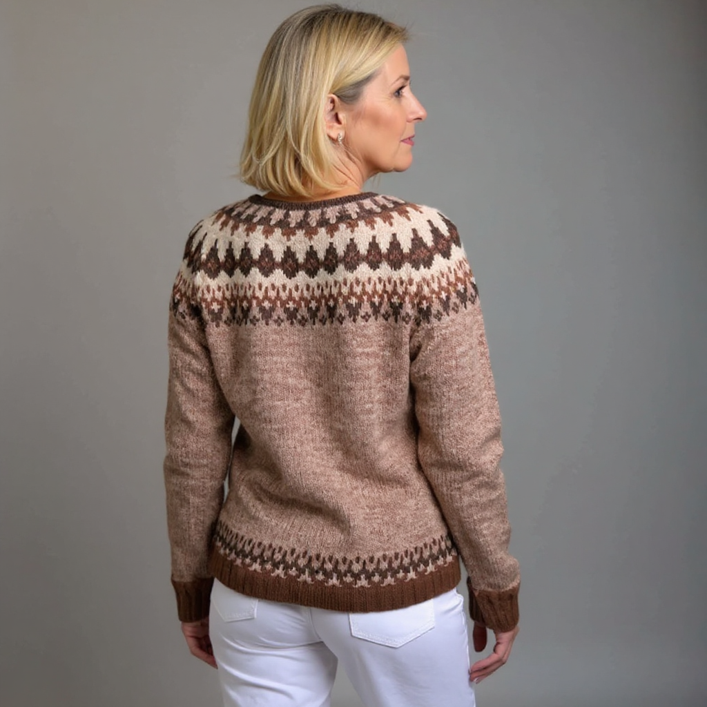 Antonia | Vintage Isländsk Stickad Jacka