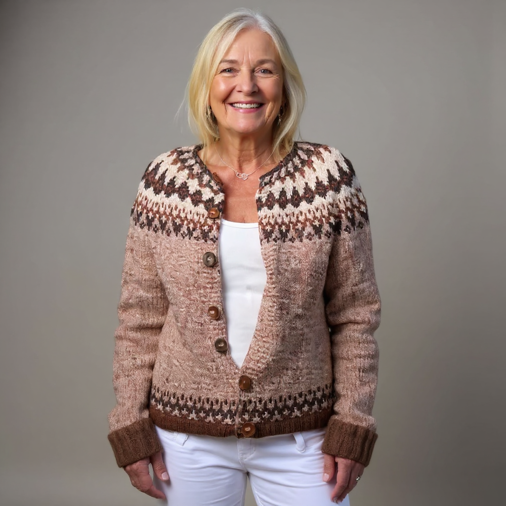 Antonia | Vintage Isländsk Stickad Jacka