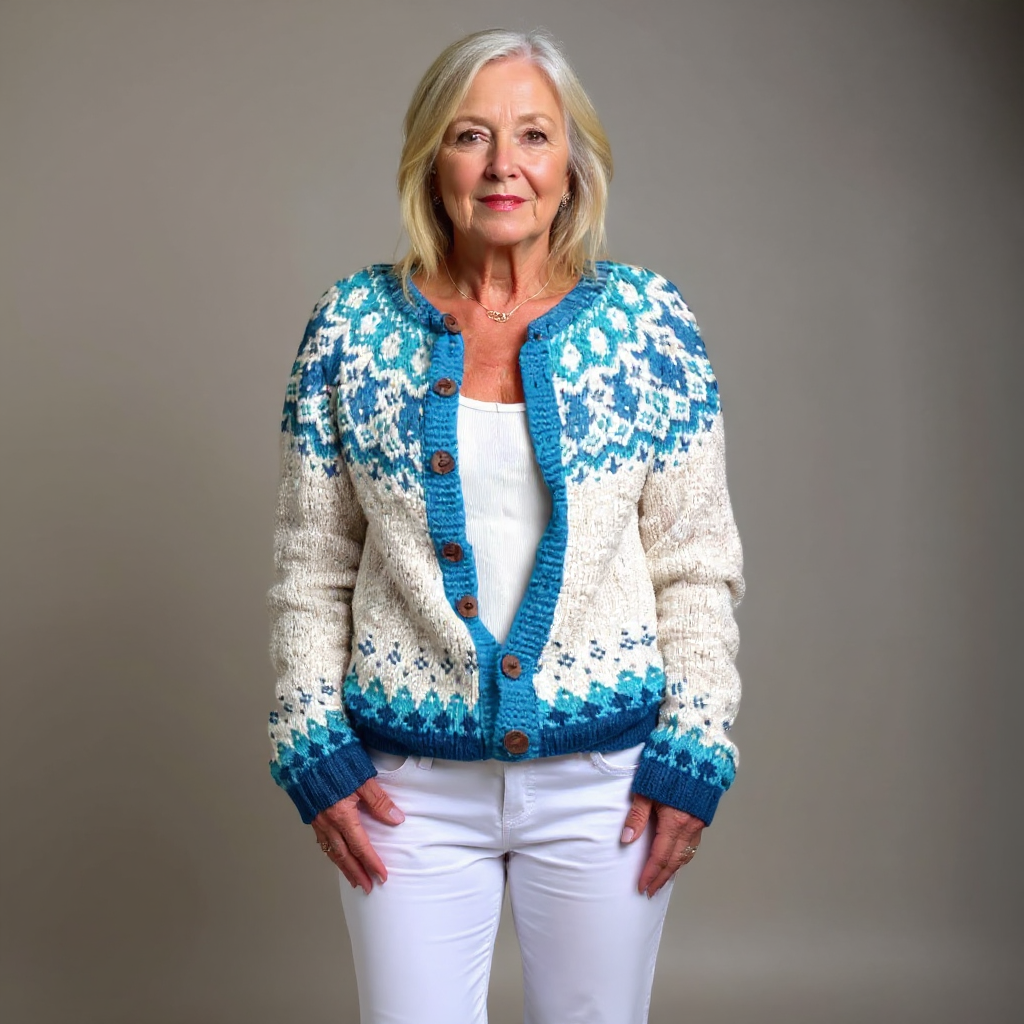 Helen | Vintage Isländsk Stickad Jacka