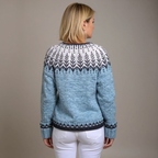 Nancy | Vintage Isländsk Stickad Kofta