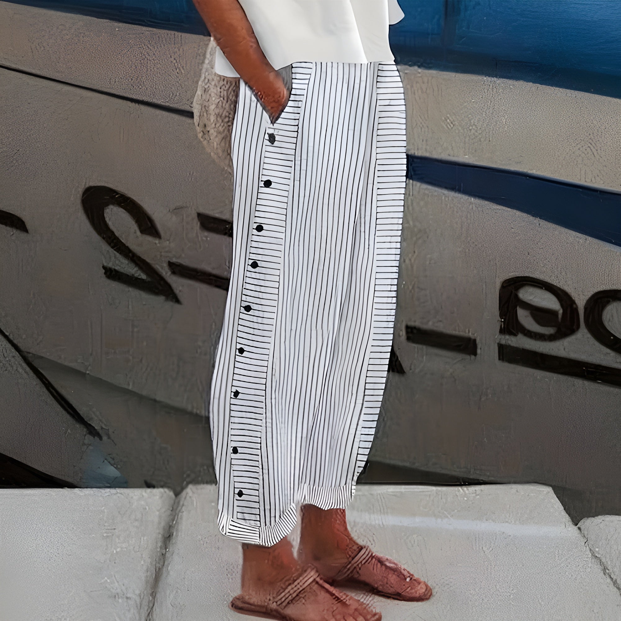 Daniela | Pantaloni ușori din in