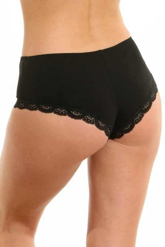 Chilot panty i bomull och spets ISA T0164 svart