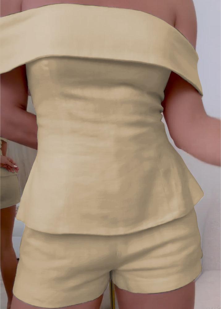 Costum din Bumbac și In, în Două Piese