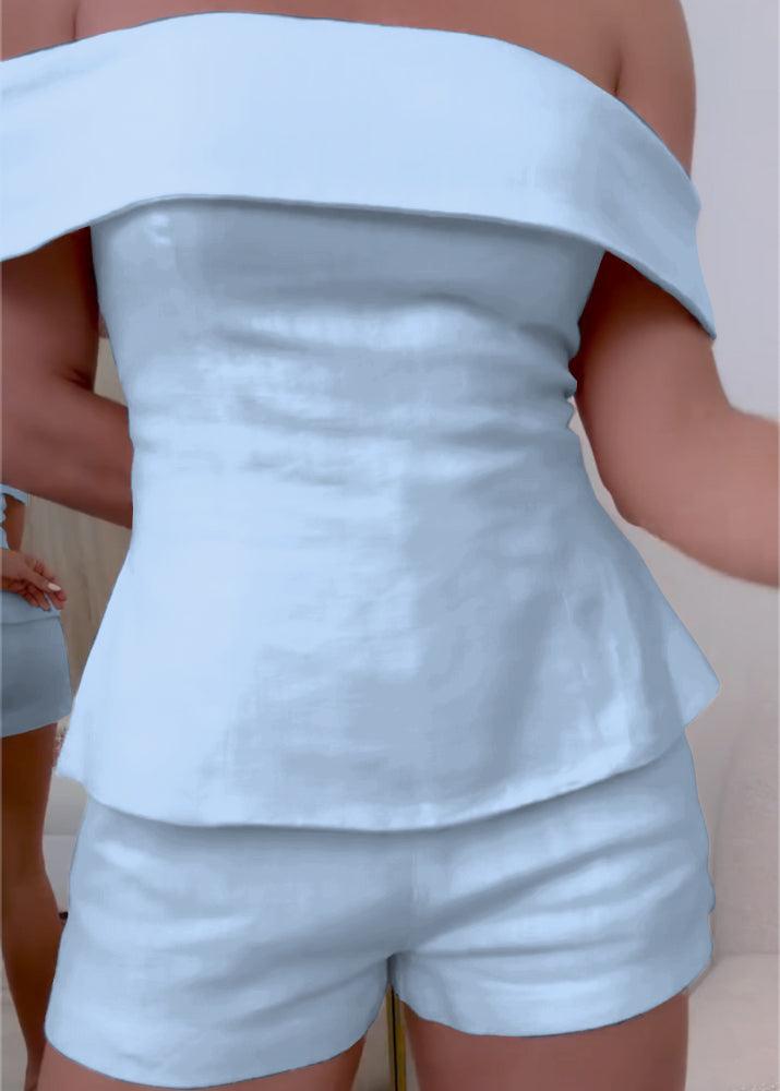 Costum din Bumbac și In, în Două Piese