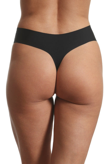 Set 2 st sömlösa tanga trosor svarta Lucia S1458