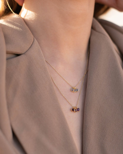 Halsband TROIS med månsten