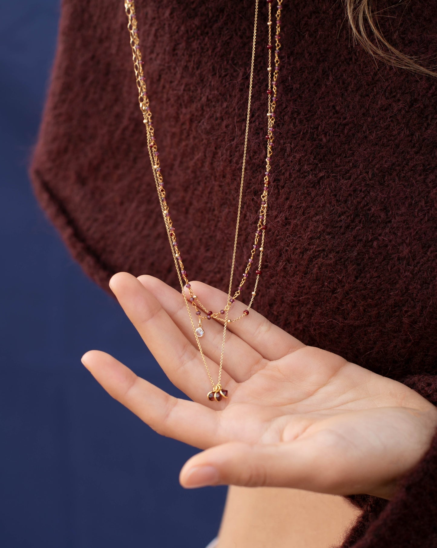 Halsband SOPHIA Granat