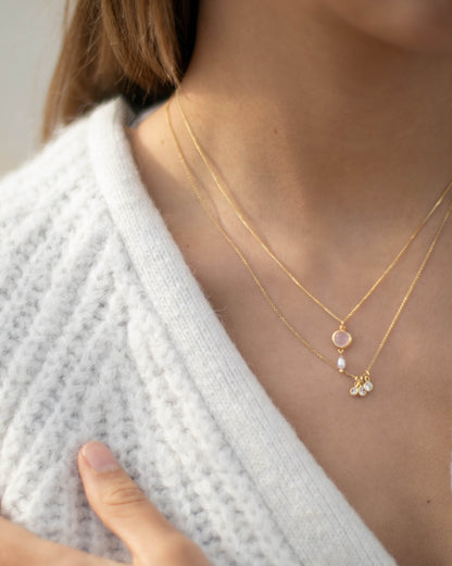 Colier JOIA med Rosa Kvarts