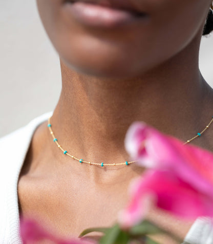 Halsband LOULOU Turkos