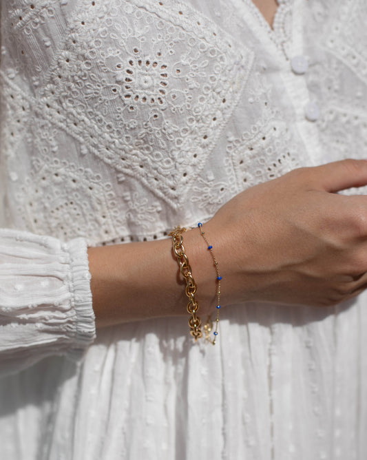 LOULOU Armband Blå Kobalt