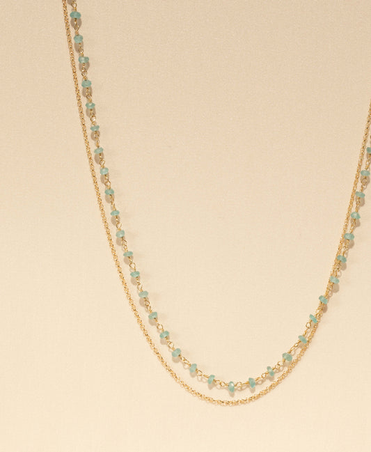 CULOARE Halsband Akvamarin