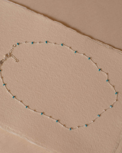 Halsband LOULOU Turkos Silver