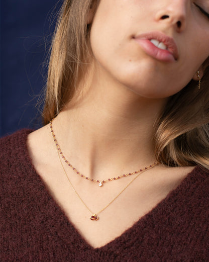 Halsband SOPHIA Granat