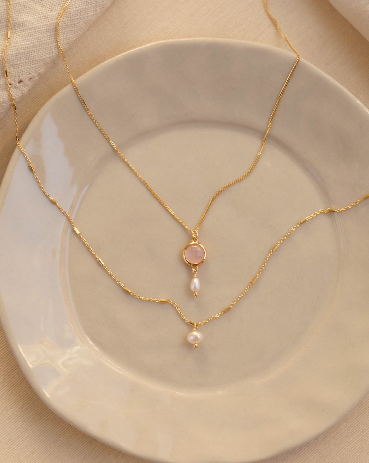 Colier JOIA med Rosa Kvarts