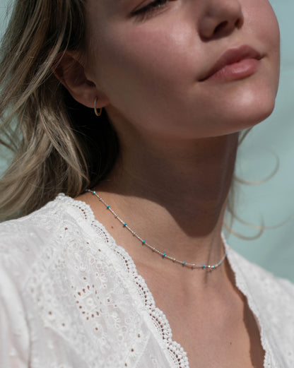 Halsband LOULOU Turkos Silver