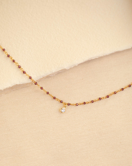 Halsband SOPHIA Granat