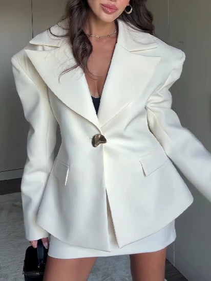 Kostymjacka med lång ärm för kvinnor