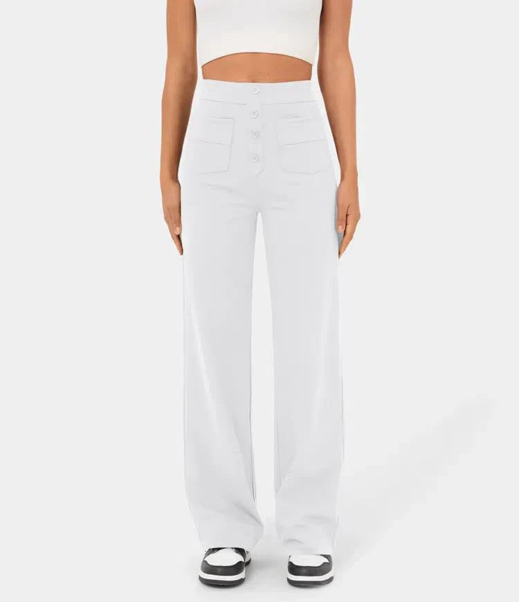 Nina | Pantaloni elastici cu talie înaltă